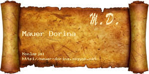 Mauer Dorina névjegykártya